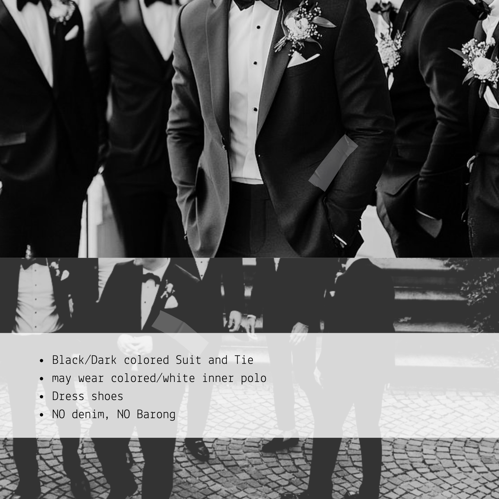 Attire for the Gentlemen