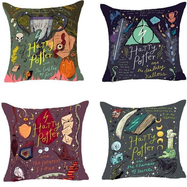 4 Pc Harry Potter Pillow Covers