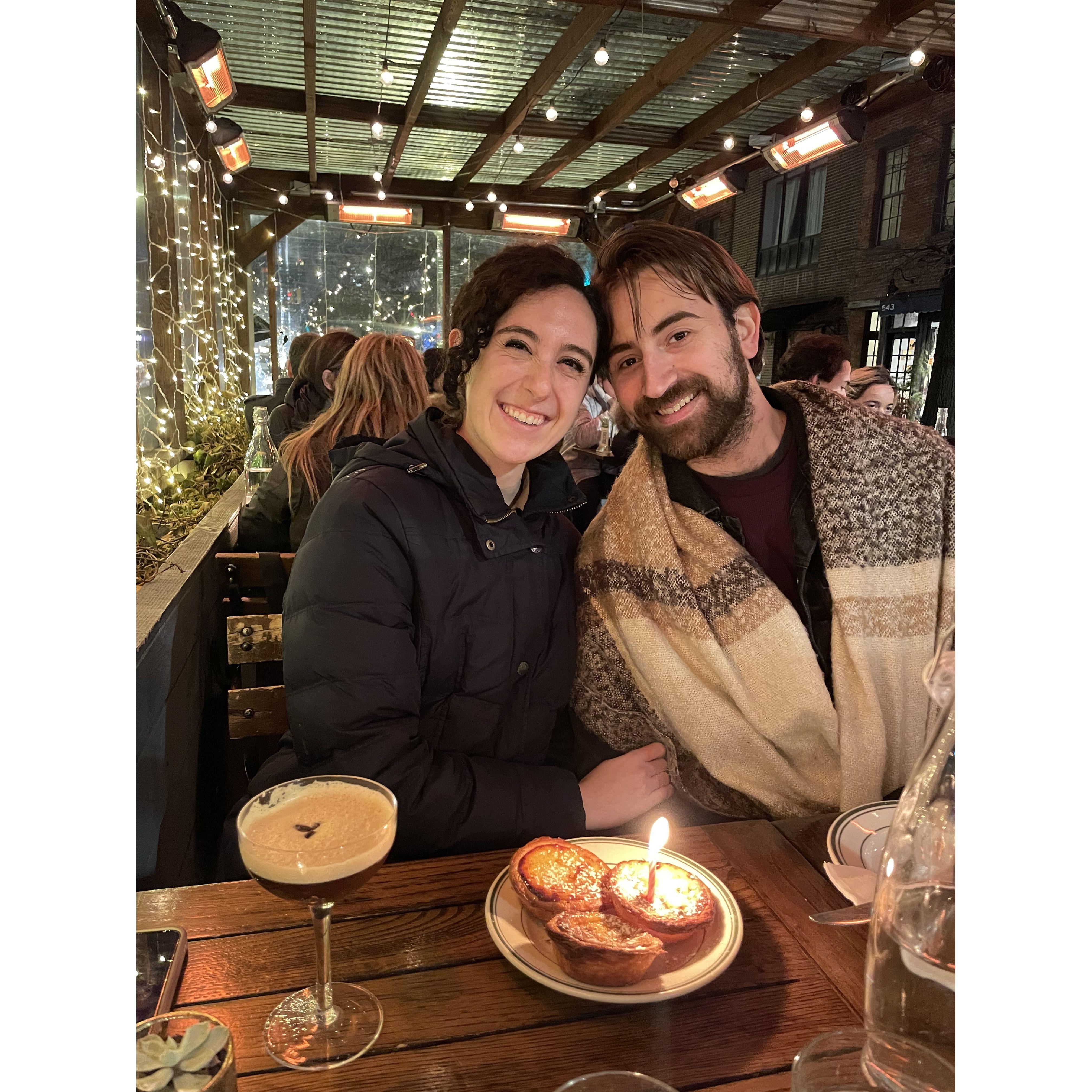 Celebrating Jordan's birthday with some friends in the West Village!