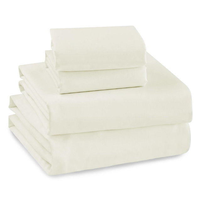 Cream 300TC Sateen King 4pc Sheet Set - Levtex Home