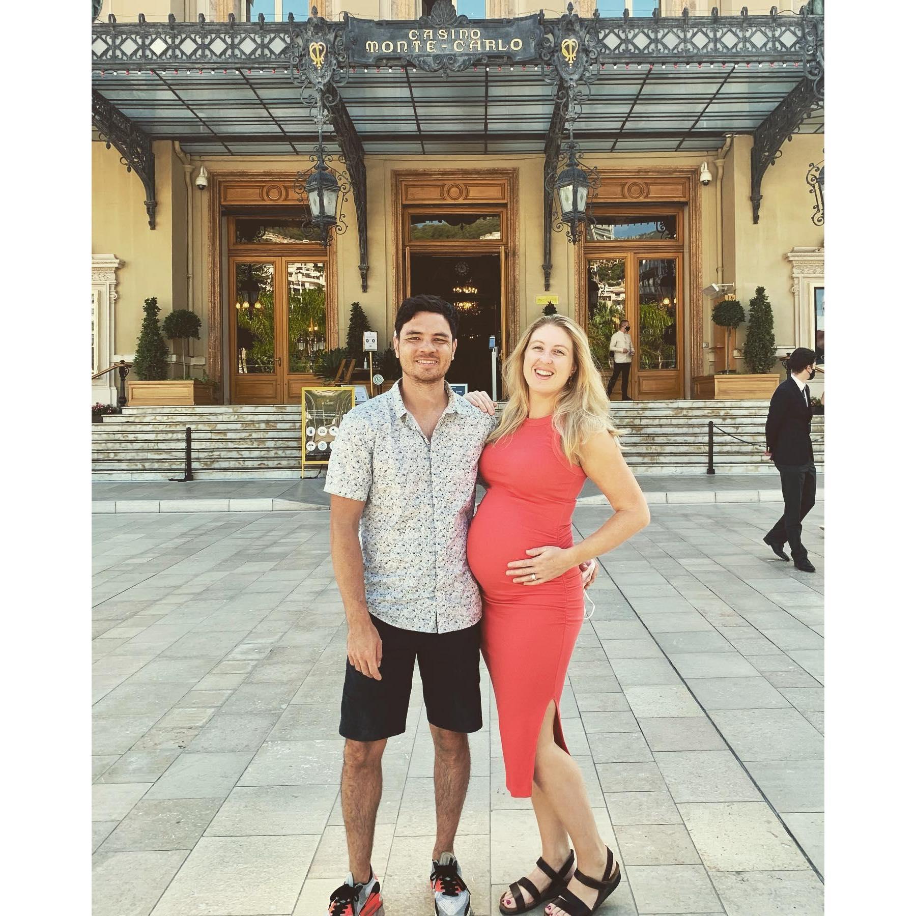 Monaco, France, 26 weeks pregnant with Juju!