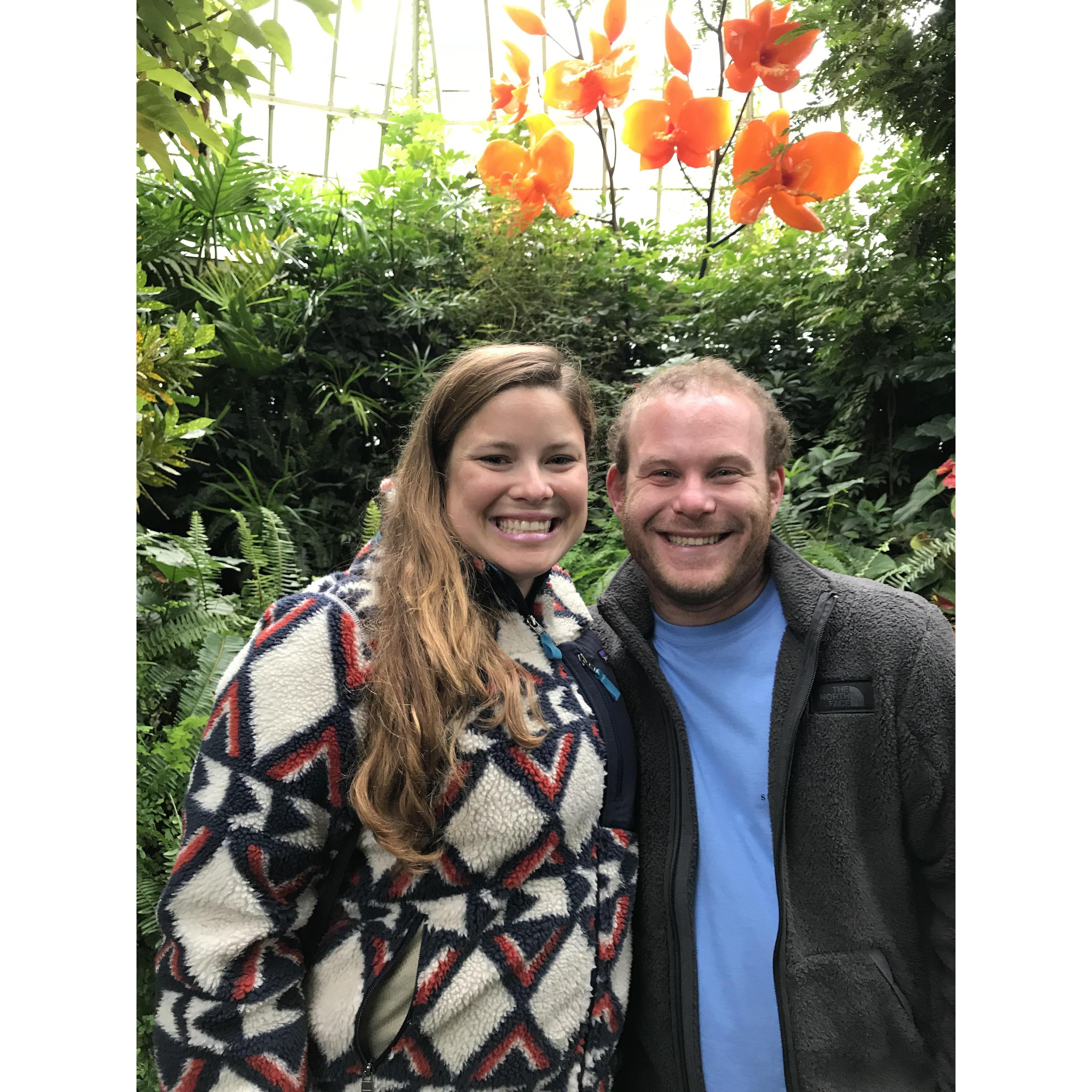 Checking out Phipp;s Conservatory in Pittsburgh.