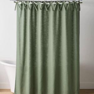 Ribbon Tie Shower Curtain Green - Hearth & Hand™ with Magnolia