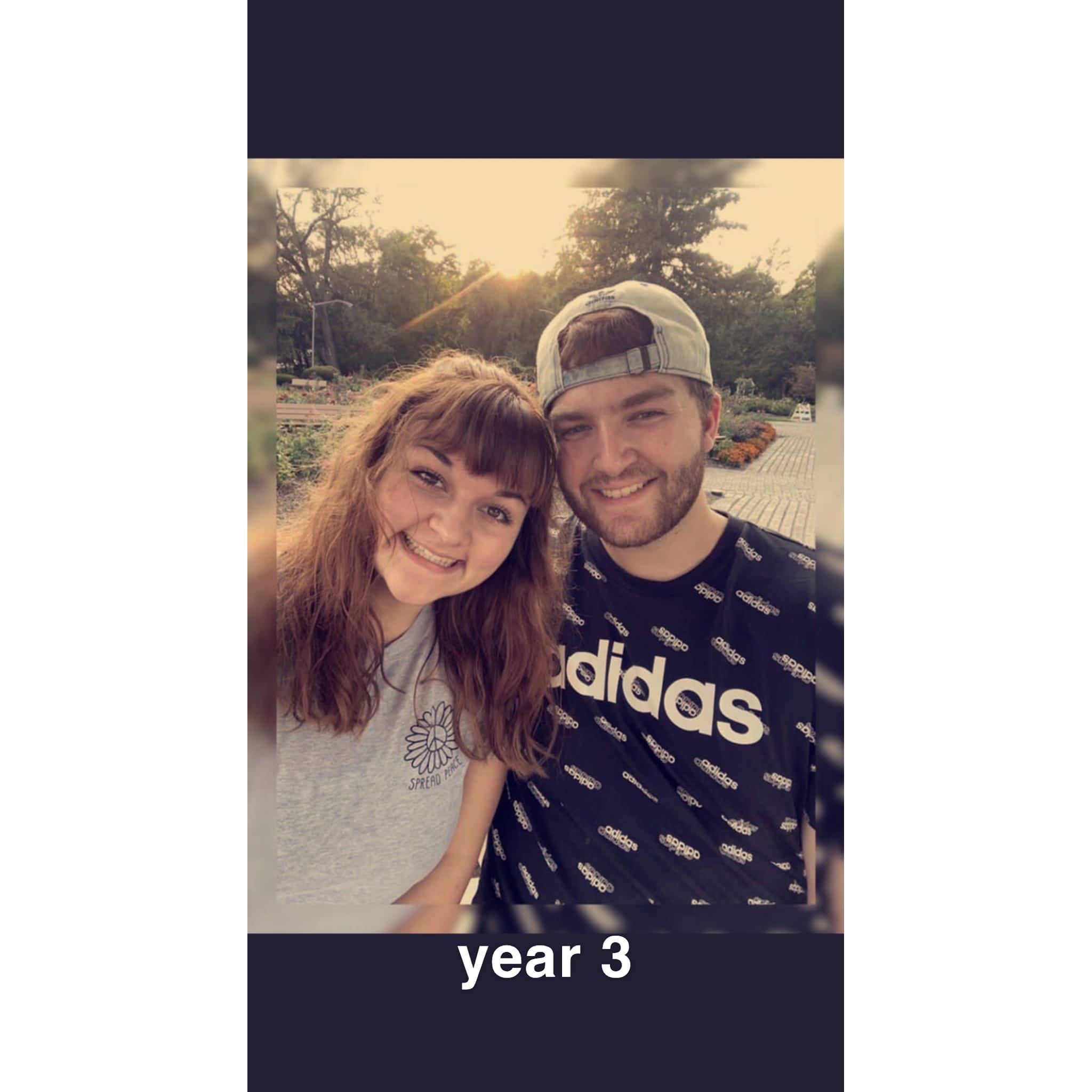 Us at the Rose Garden in Richmond, IN. This was our taken our 3 year anniversary