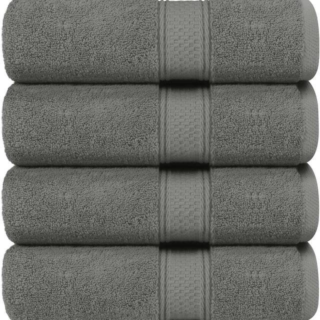 Utopia Towels - Bath Towels Set - Luxurious 700 GSM 100% Ring Spun Cotton - Quick Dry, Highly Absorbent, Soft Feel Towels, Perfect for Daily Use (4-Pack) (Grey)