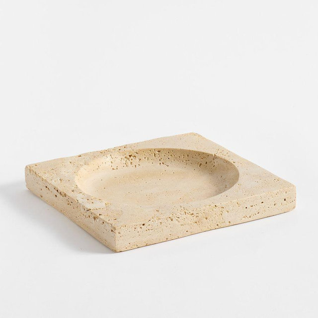 Handcrafted Travertine Tray