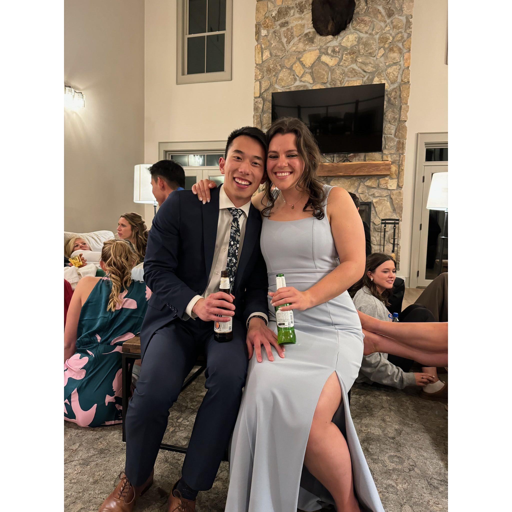 Post-wedding!! Cheers to the Katzman's!