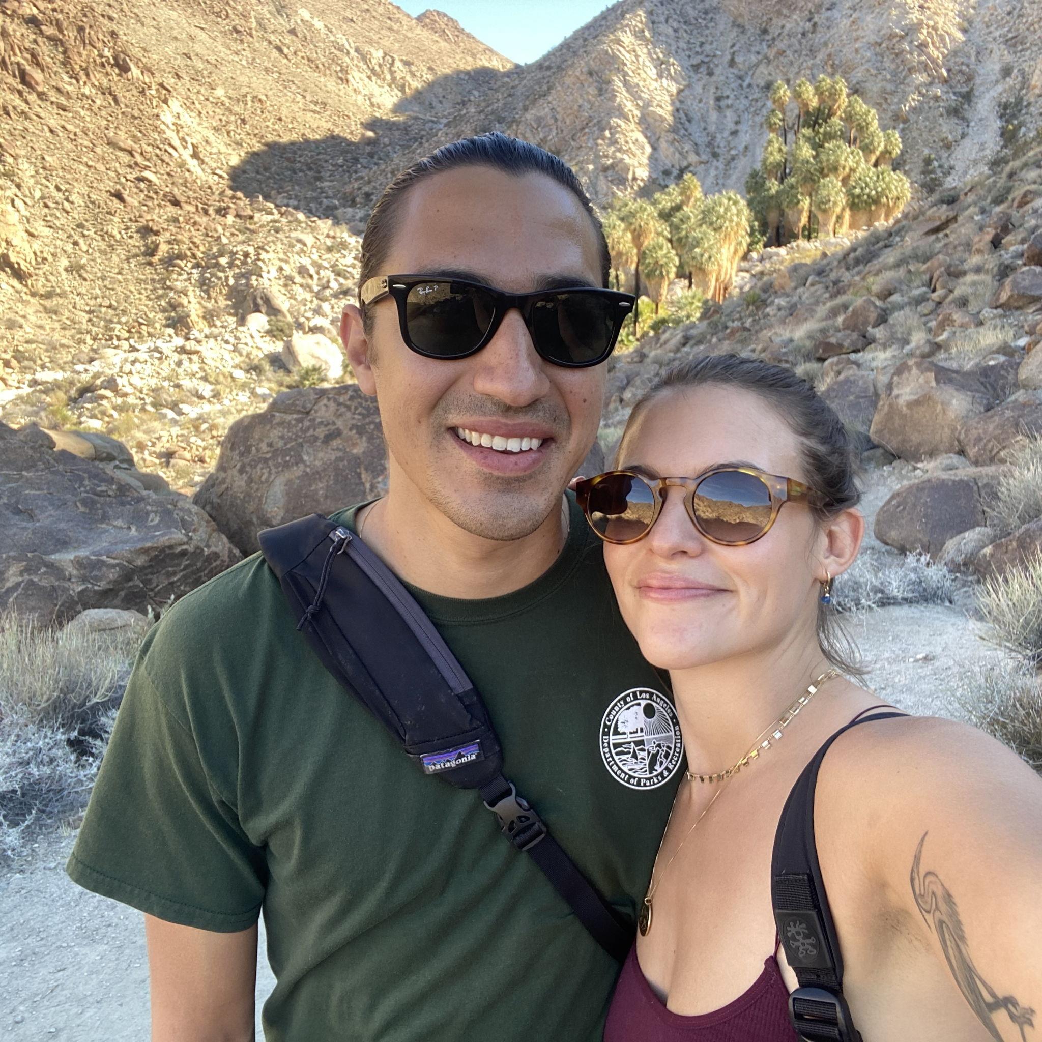 One of our first hikes together in Joshua Tree