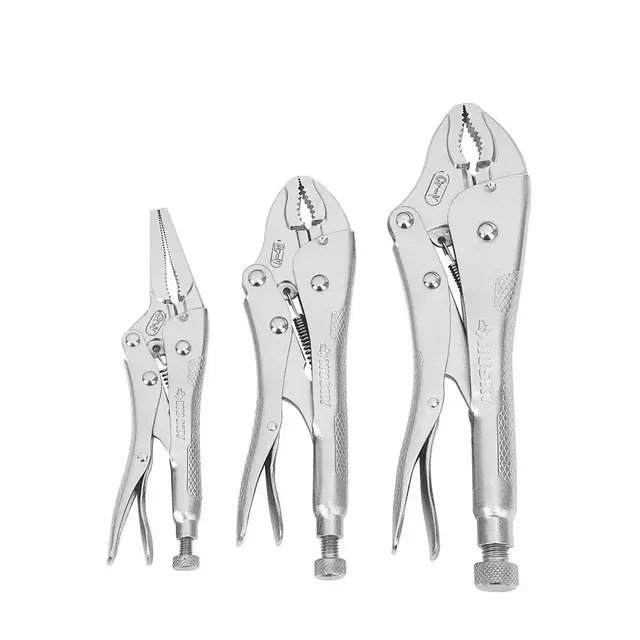 6.5 in. Long Nose 7 in. and 10 in. Locking Plier Set (3-Piece)