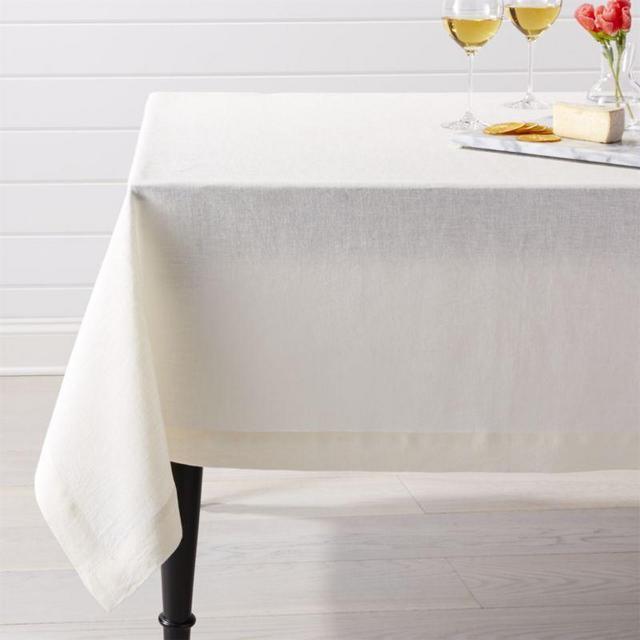 Helena Vanilla Linen Tablecloth