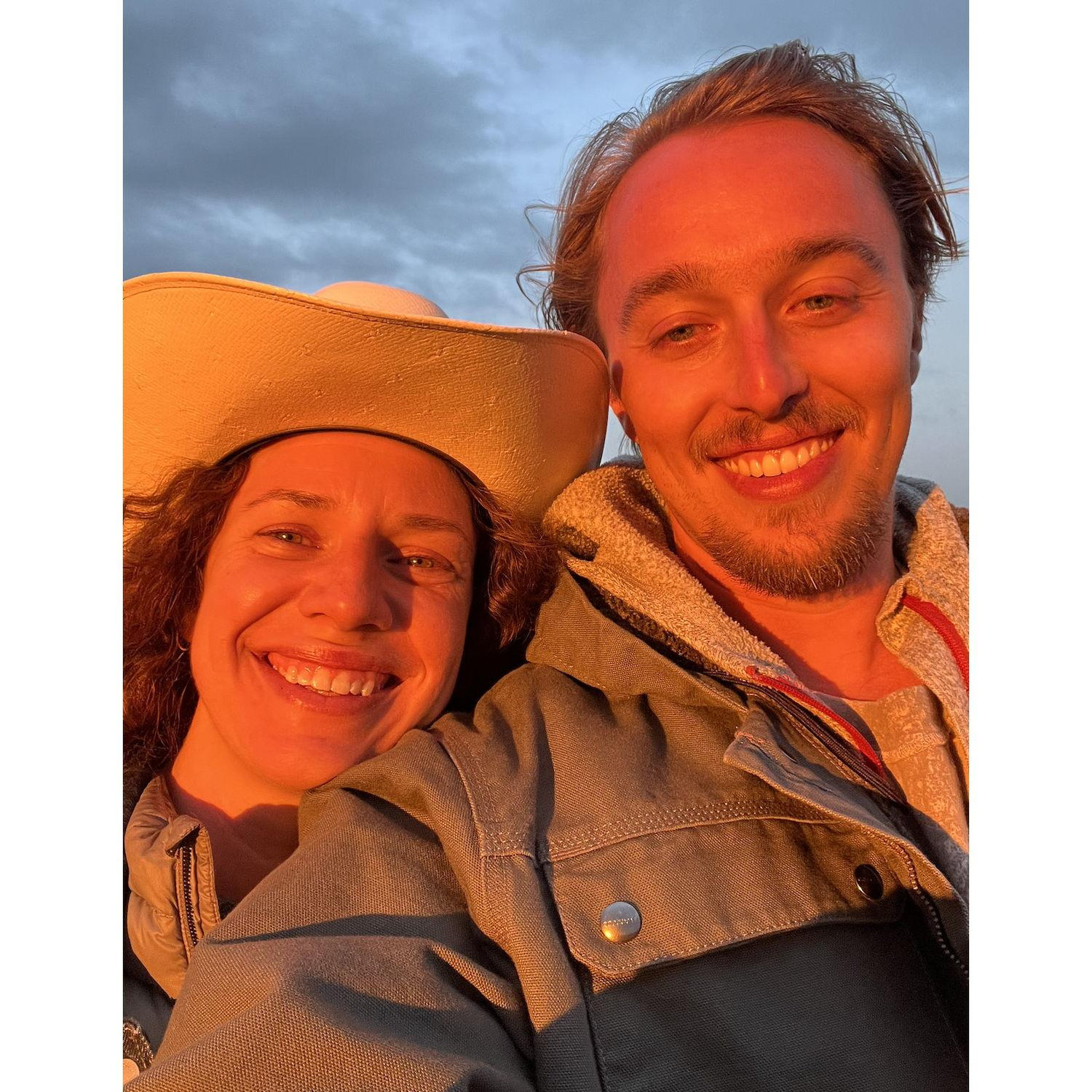 Sunset selfie in Montana