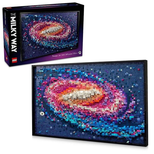 LEGO Art The Milky Way Galaxy Wall Art Décor, Space and Astronomy Gift, Building Set for Adults, Creative Activity for Art and Design Lovers, Home Décor Ideas for Living Room, 31212