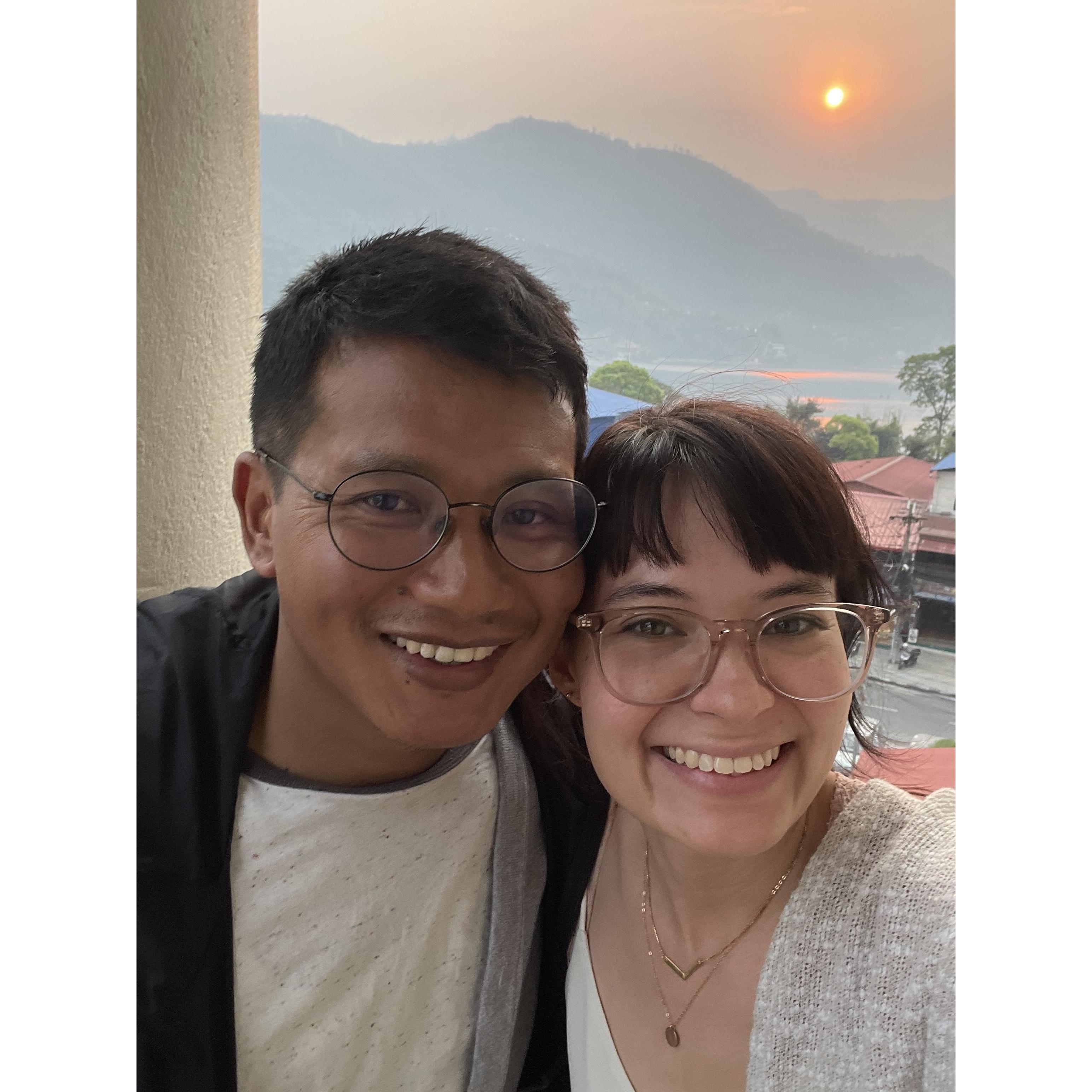 Visiting Pokhara, the day before he proposed