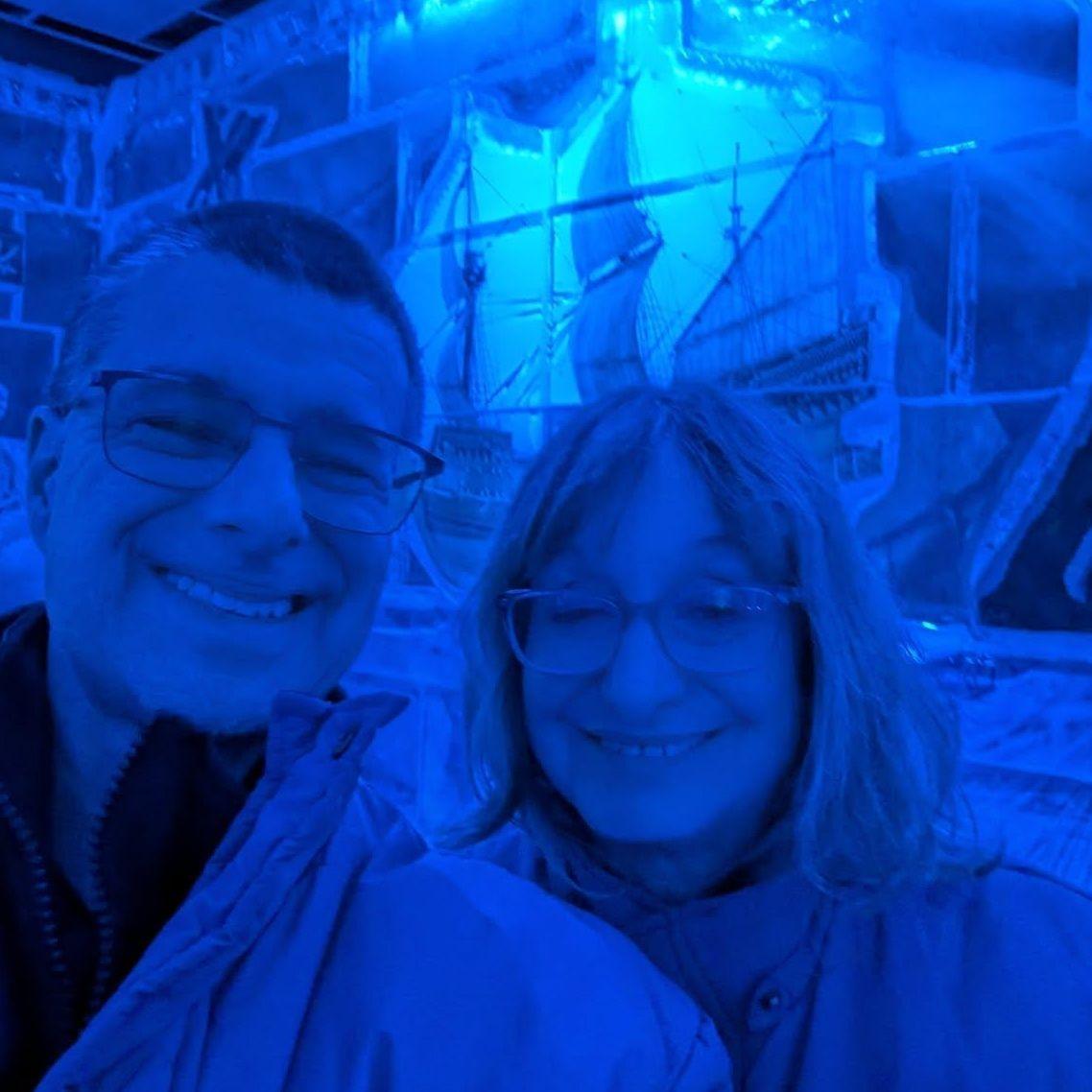 At the Minus5º Ice Bar in Las Vegas, Valentine's Day Weekend 2025