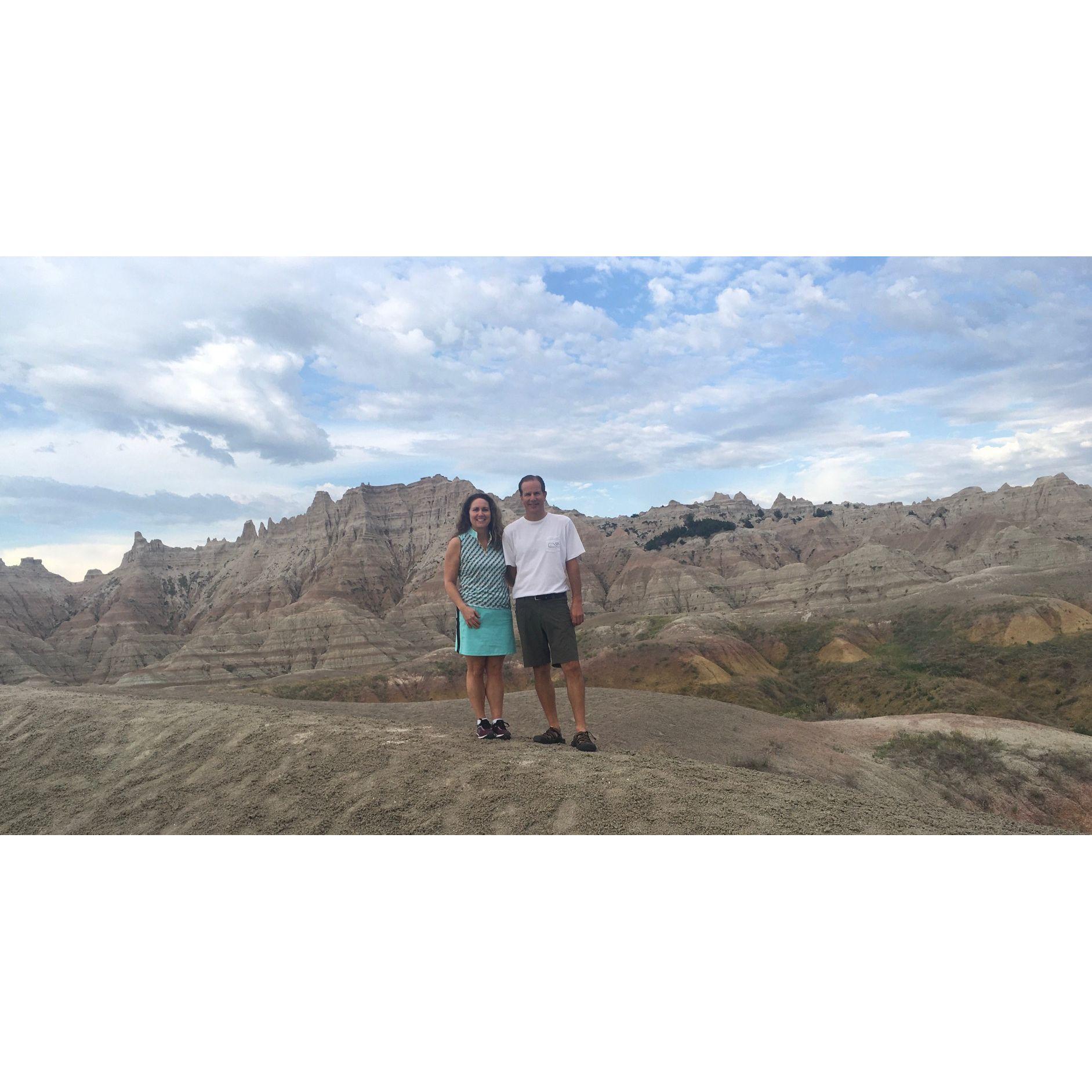 At the Badlands, South Dakota.
