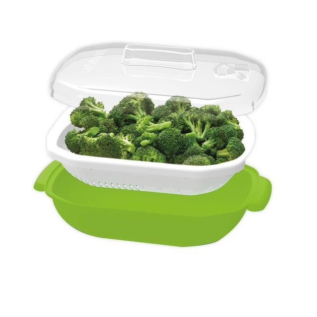 Cuisinart® 3-Piece Plastic Steamer Set in Green/White