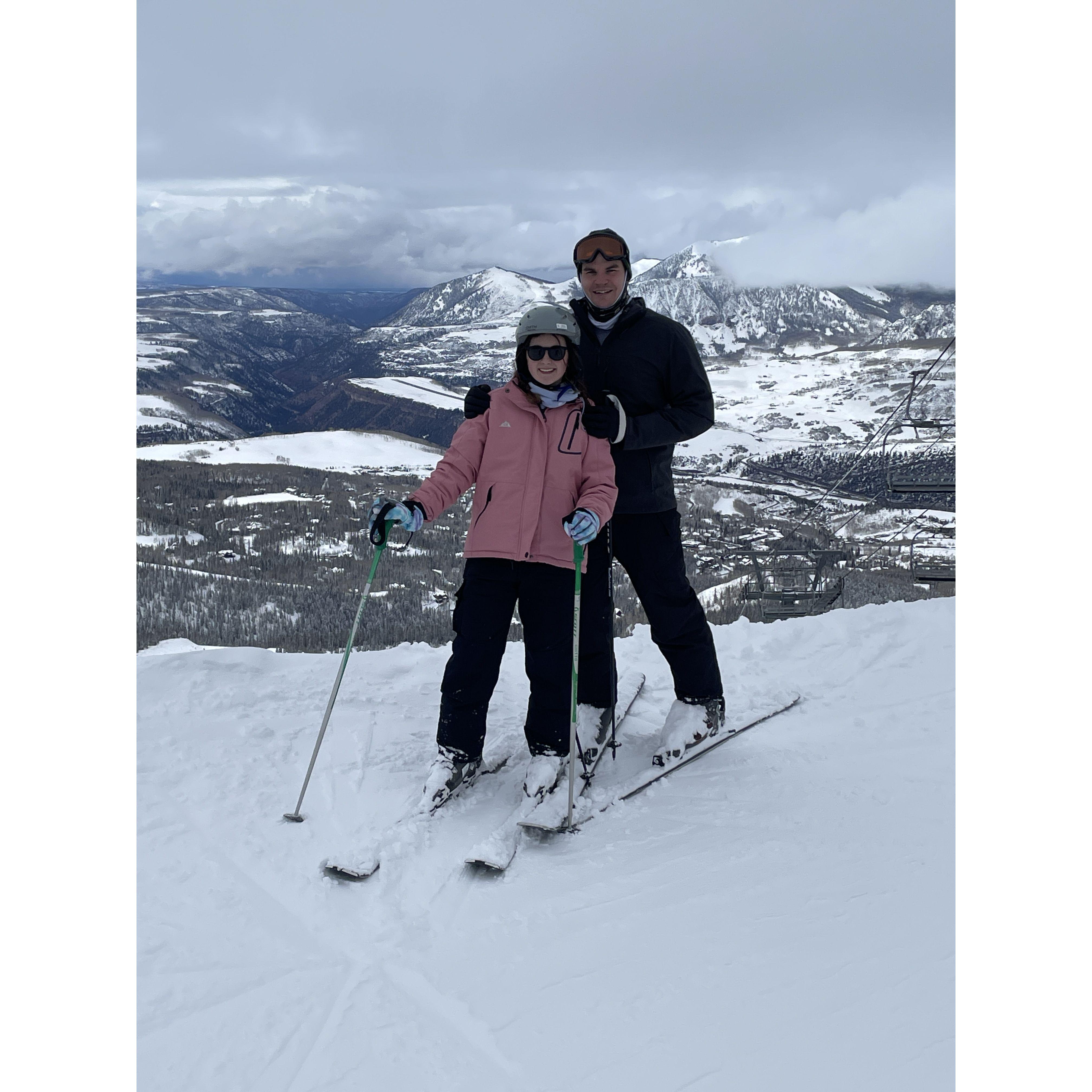 Top of See Forever ski slope in Telluride