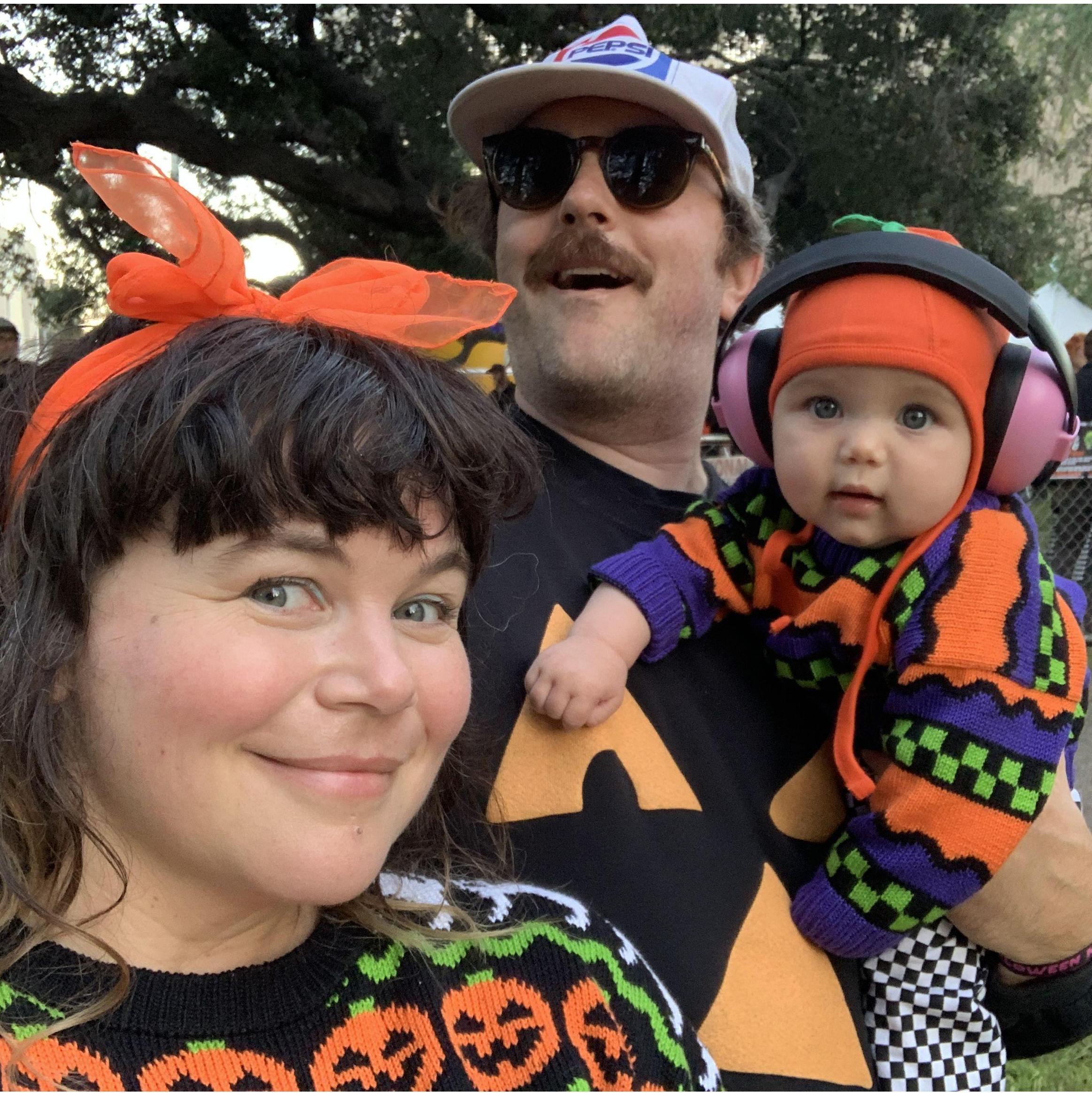 At the Halloween Meltdown. Cleo's first music festival.