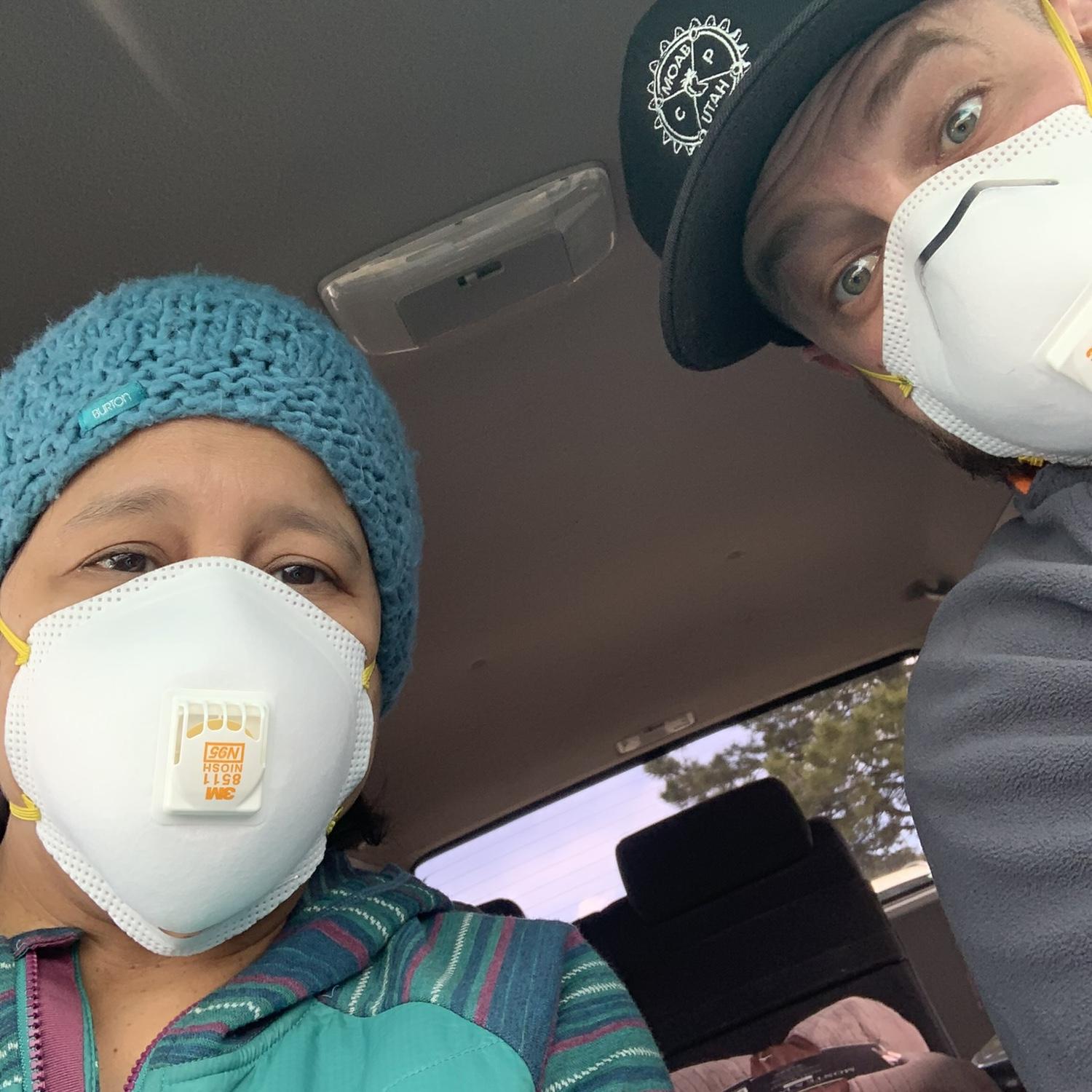 First time wearing masks out in public