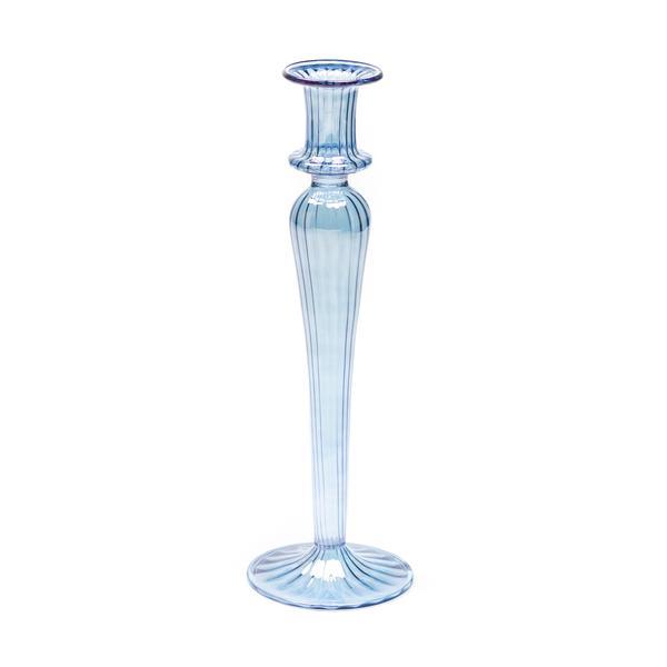 Oxford Glass Candlestick, Blue