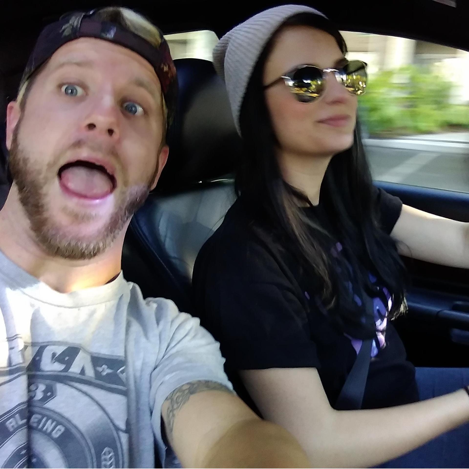 Had to throw in this photo just to showcase what a normal car ride can be. Lol!