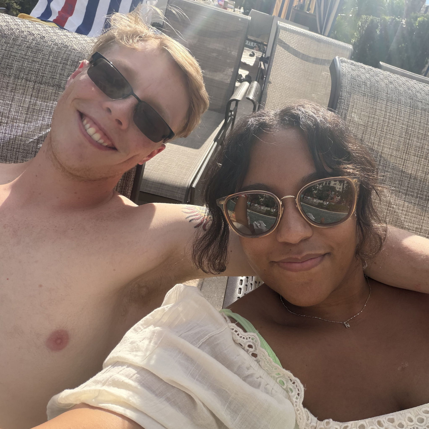 My first day as a fiancée! Soaking up the sun in Orlando, Florida!