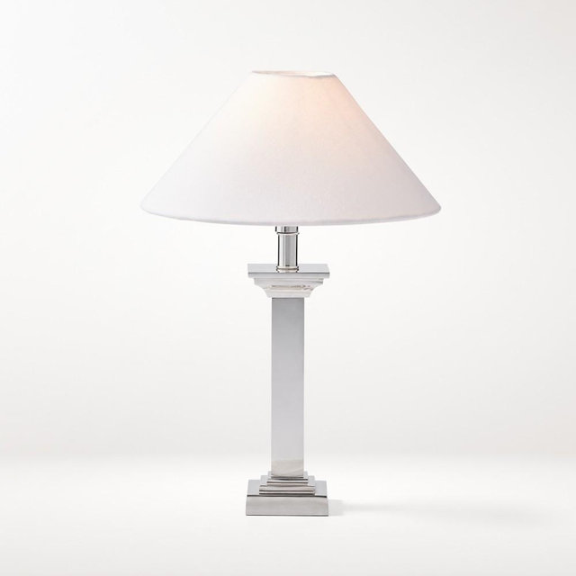 Williams Sonoma Home x Josh Young Jude Table Lamp, Polished Nickel, 15.25"