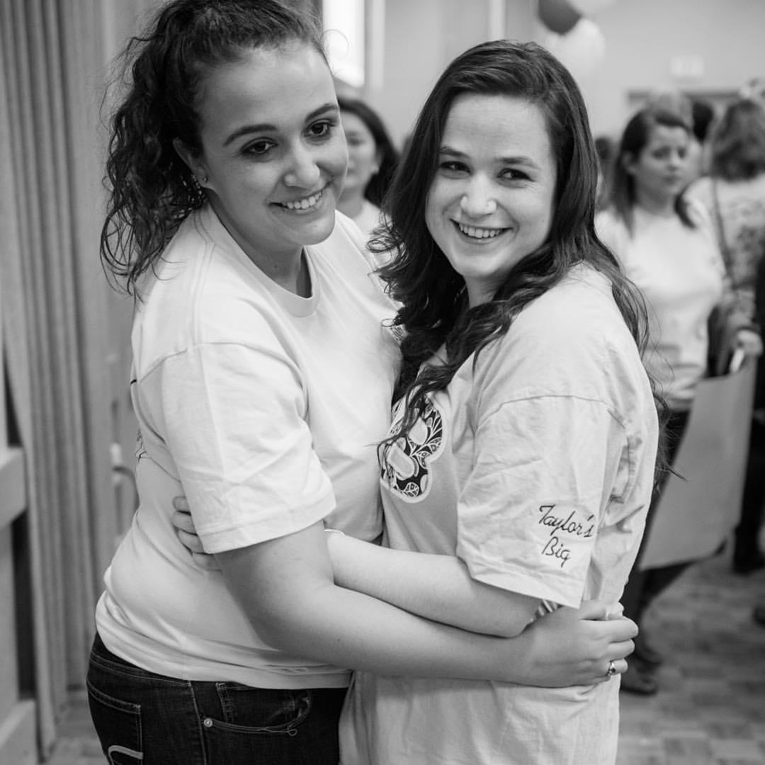 Steph surprised me by showing up to my last sorority recruitment!