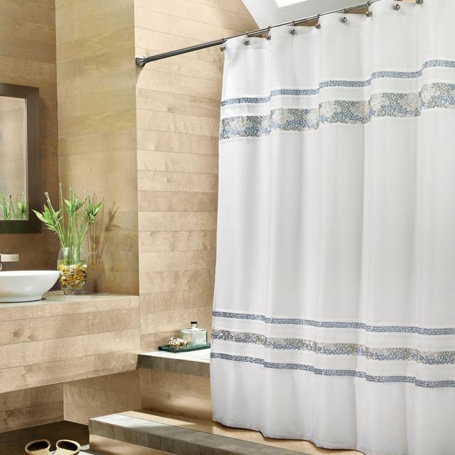 Croscill® Spa Tile 70-Inch W x 75-Inch L Fabric Shower Curtain