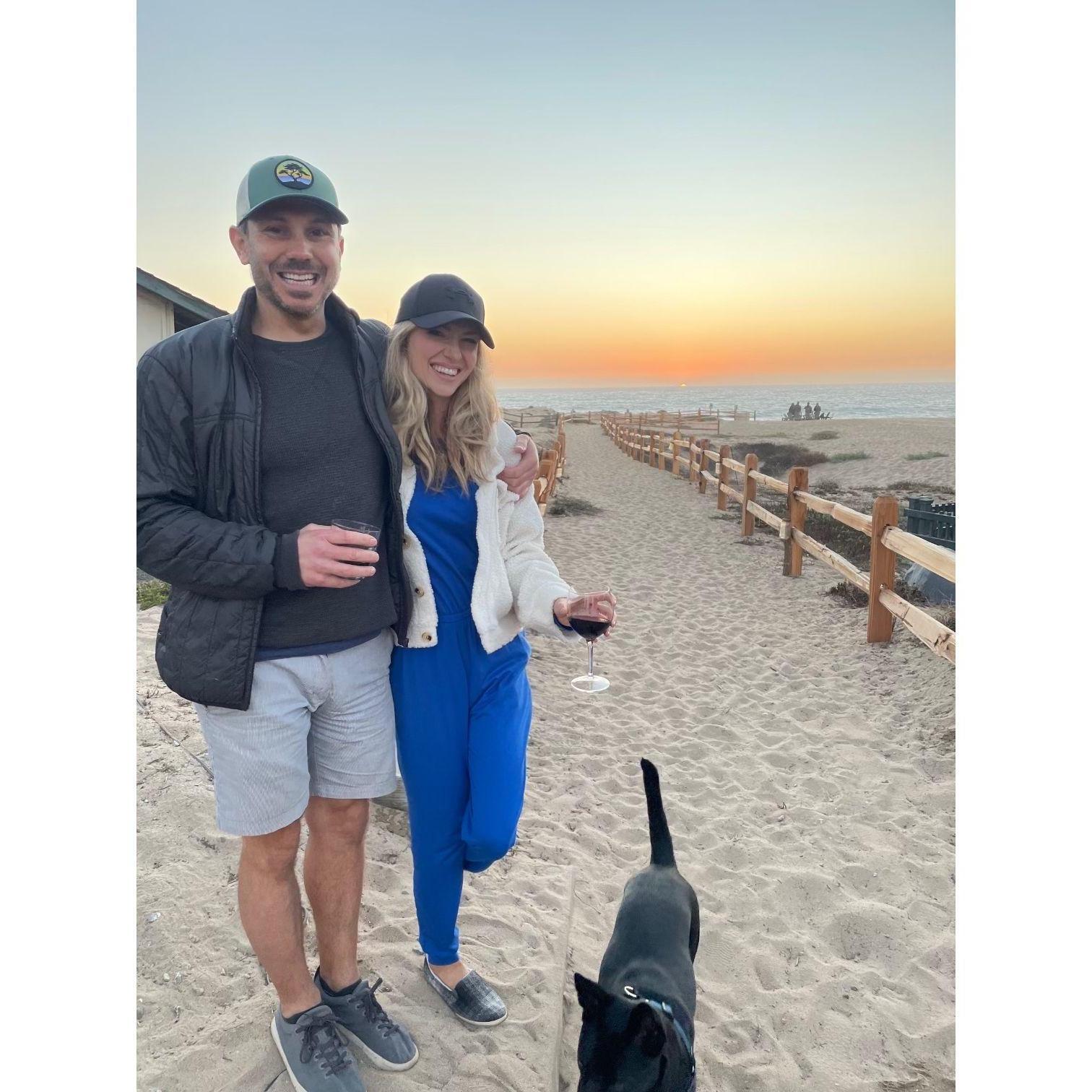 One of the best shots we have of us and Bobo (he's not the most camera friendly little guy).