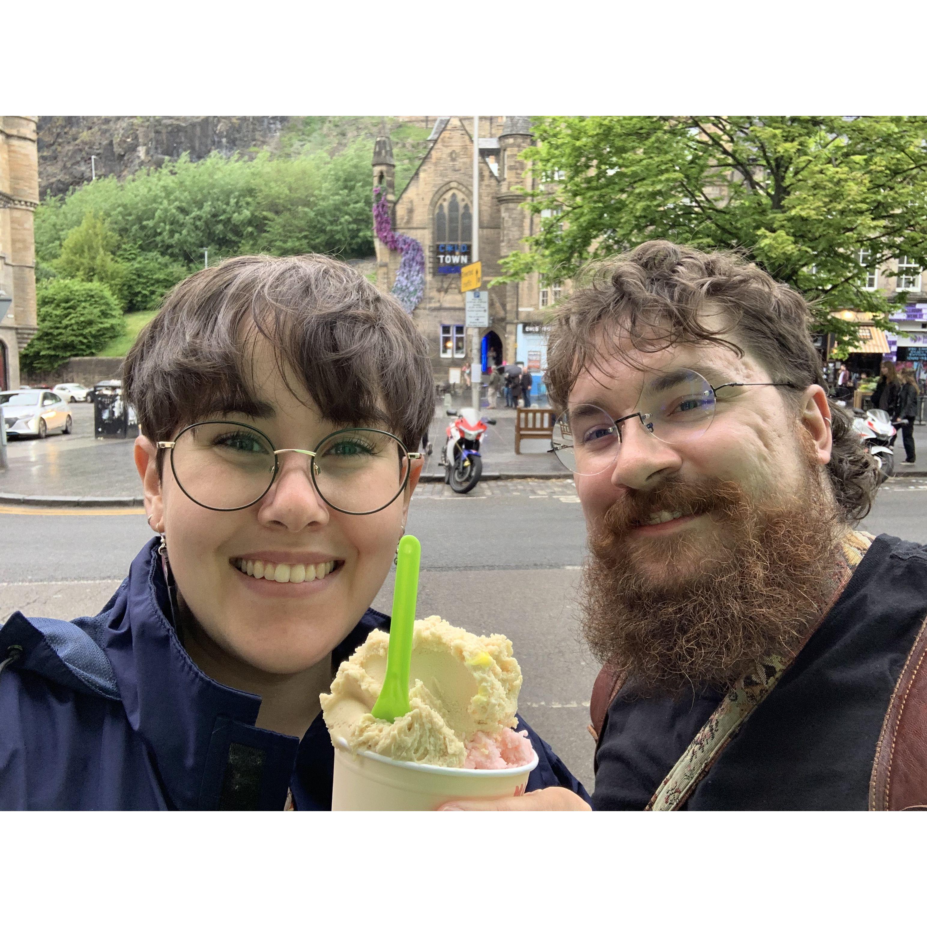 Post-engagment ice cream from Mary's Milk Bar