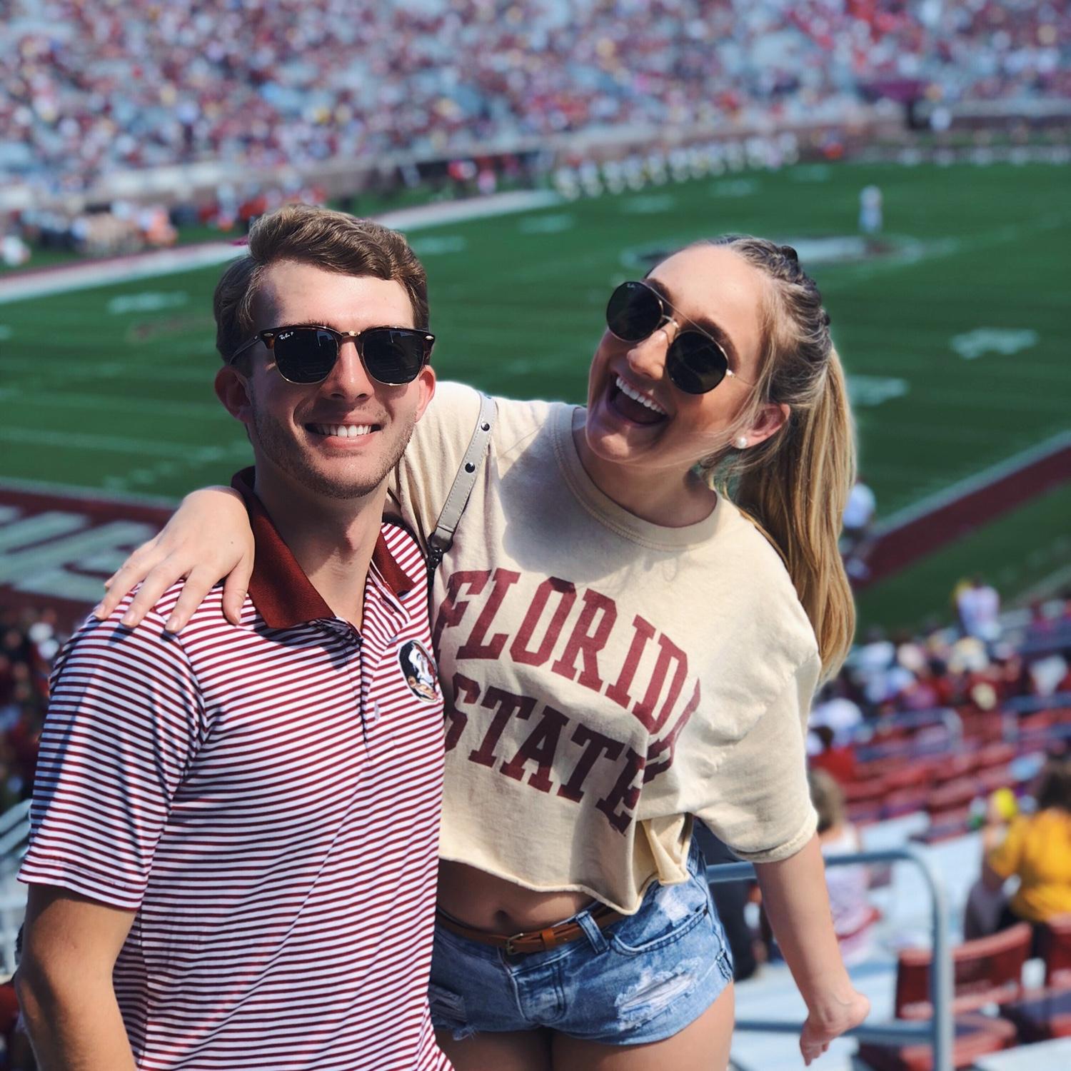 One of Maddie and Kent’s favorite things to do together. Cheer on the Noles!