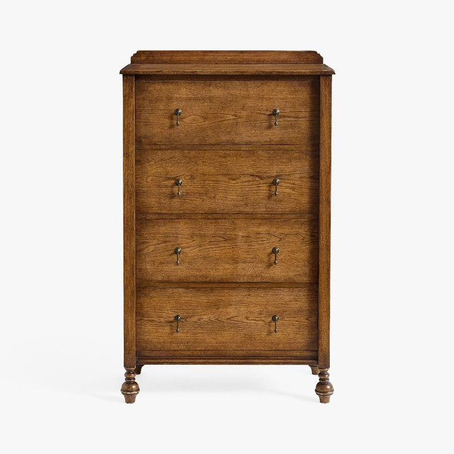 Summerville 4-Drawer Tall Dresser, Tuscan Brown, 32"