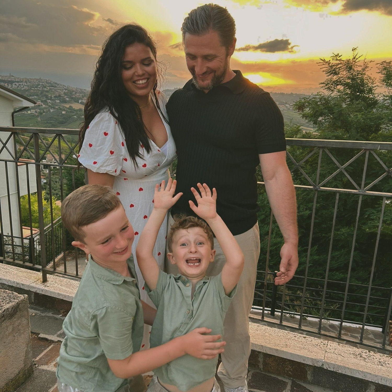 Debbie and Nick with their lovely nephews Benji & Gabe in Italy!