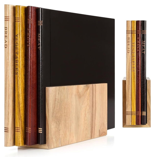 4 Pcs Book Cutting Board Set, Gift for Book Lovers & Home Cooks | Wood Decorative Cutting Boards for Kitchen, Functional Book-Inspired Chopping Boards for Food Prep