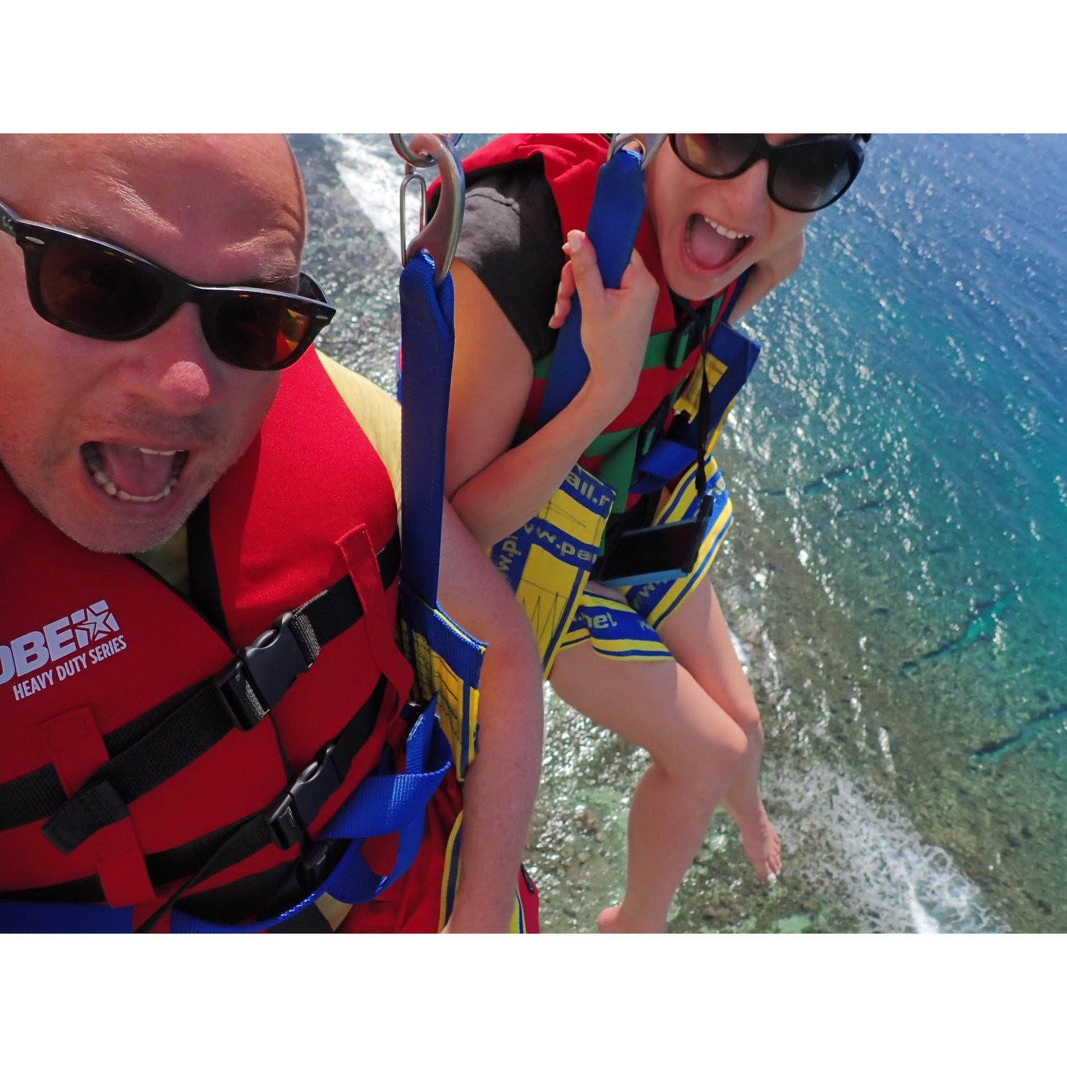 Dorron convinced Jordy to try parasailing even with her fear of heights!