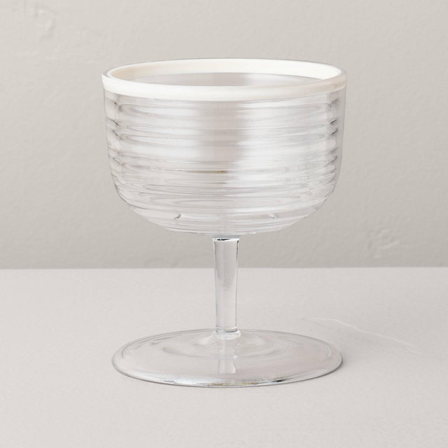 8 fl oz Tritan Plastic Coupe Glass White - Hearth & Hand™ with Magnolia