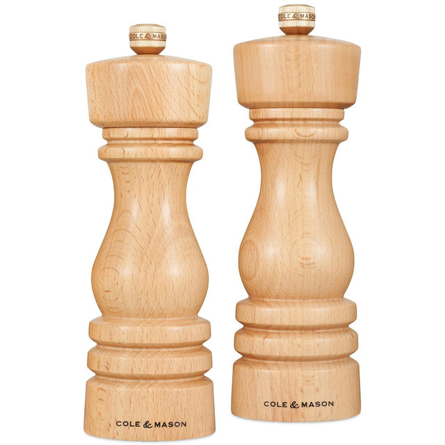 Cole Mason London 7" Wooden Salt & Pepper Mill Gift Set