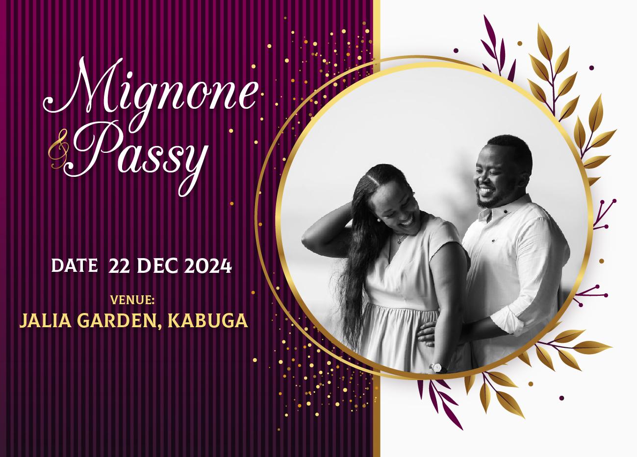 The Wedding Website of Gaby Mignone Mucyo and Passy Irankunda