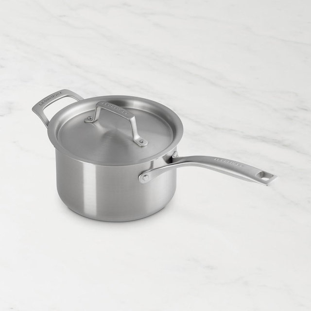Le Creuset Essential Stainless-Steel Saucepan, 3-Qt.