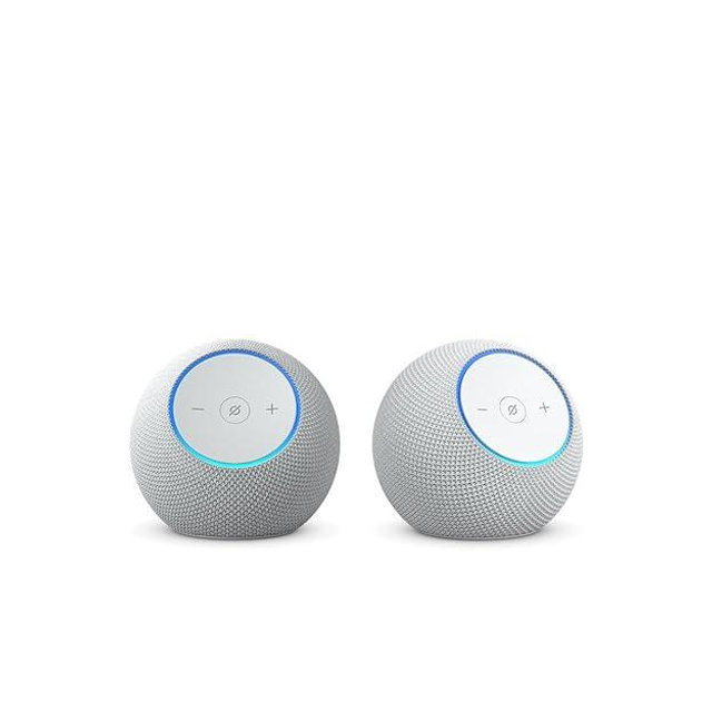Echo Dot Max (newest model) stereo pair, Glacier White