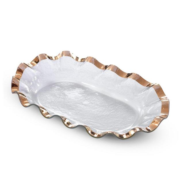 Annieglass Large Shallow Oval Bowl