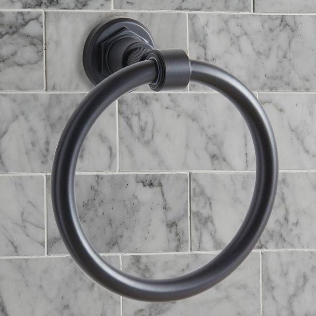Matte Black Tilden Towel Ring