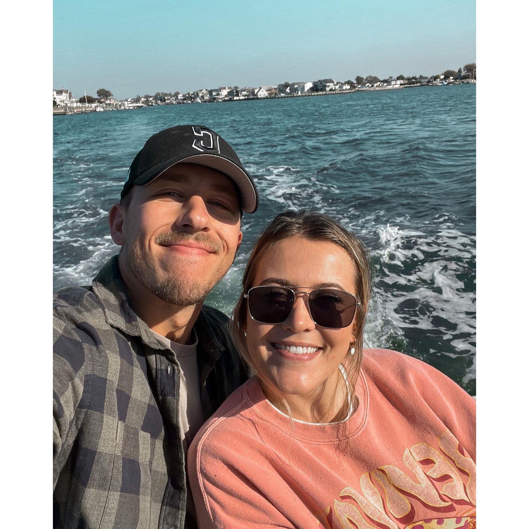 Cruisin' on Uncle Arties boat in Long Island NY