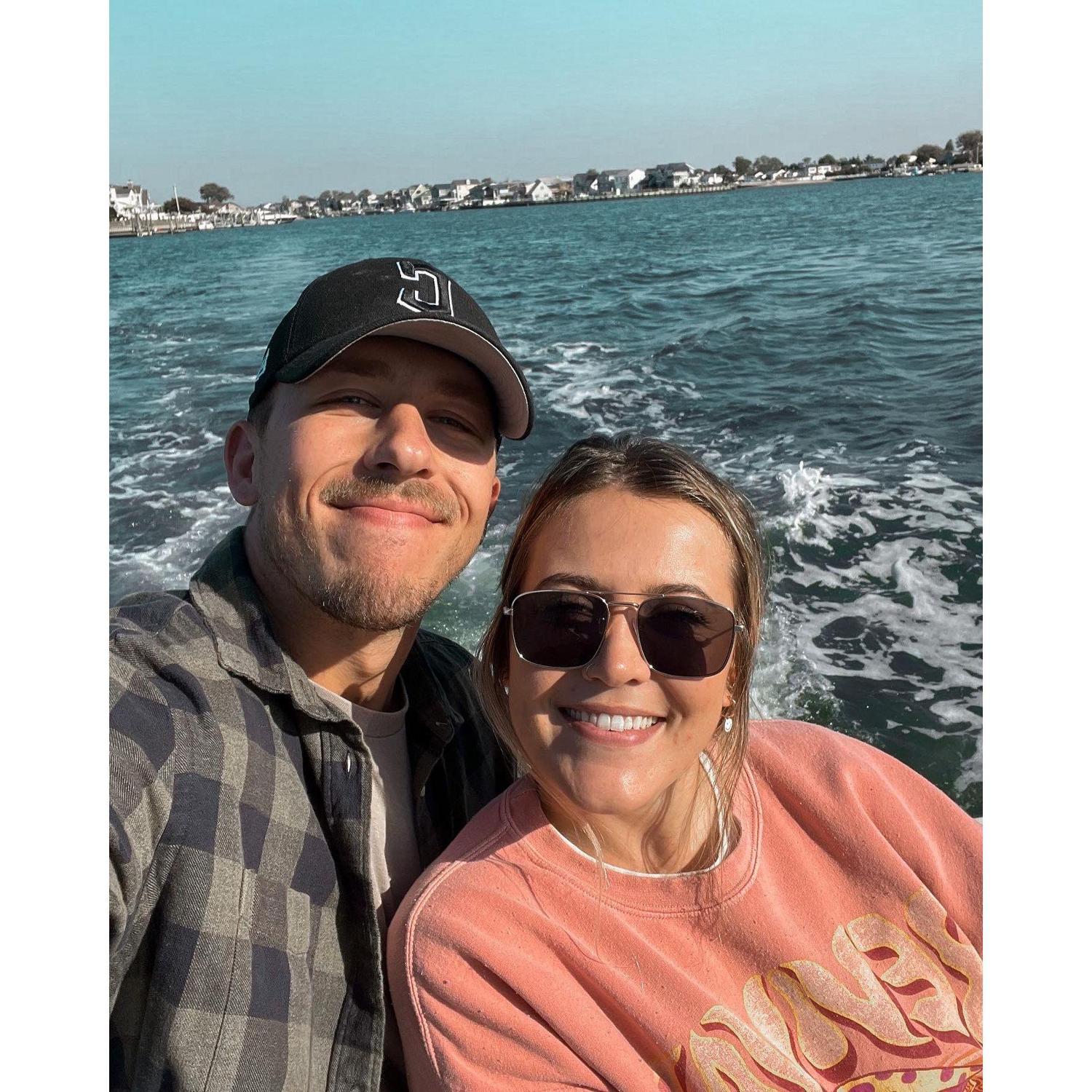 Cruisin' on Uncle Arties boat in Long Island NY