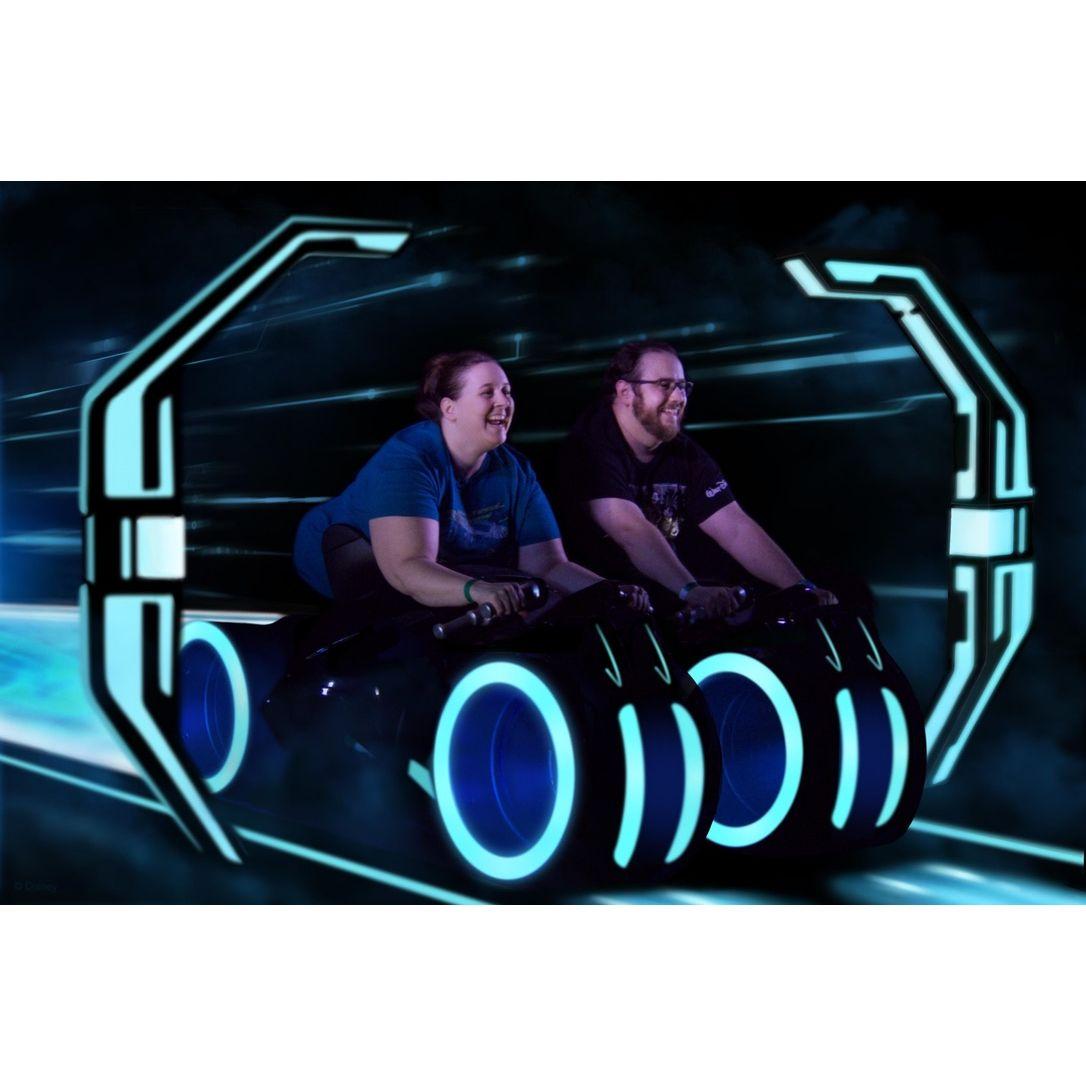 From our cast preview of Tron Lightcycle Run