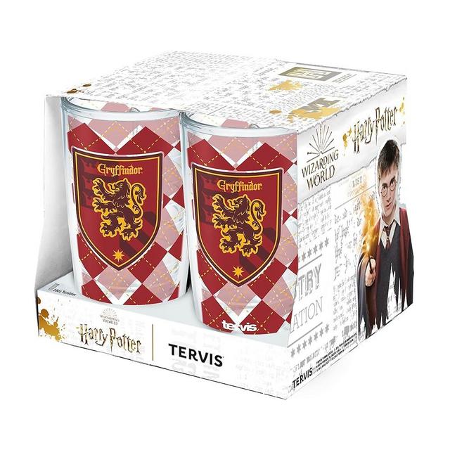 Tervis Harry Potter Gryffindor Collection Made in USA Double Walled Insulated Tumbler Travel Cup Keeps Drinks Cold & Hot, 16oz - 4pk, Gryffindor