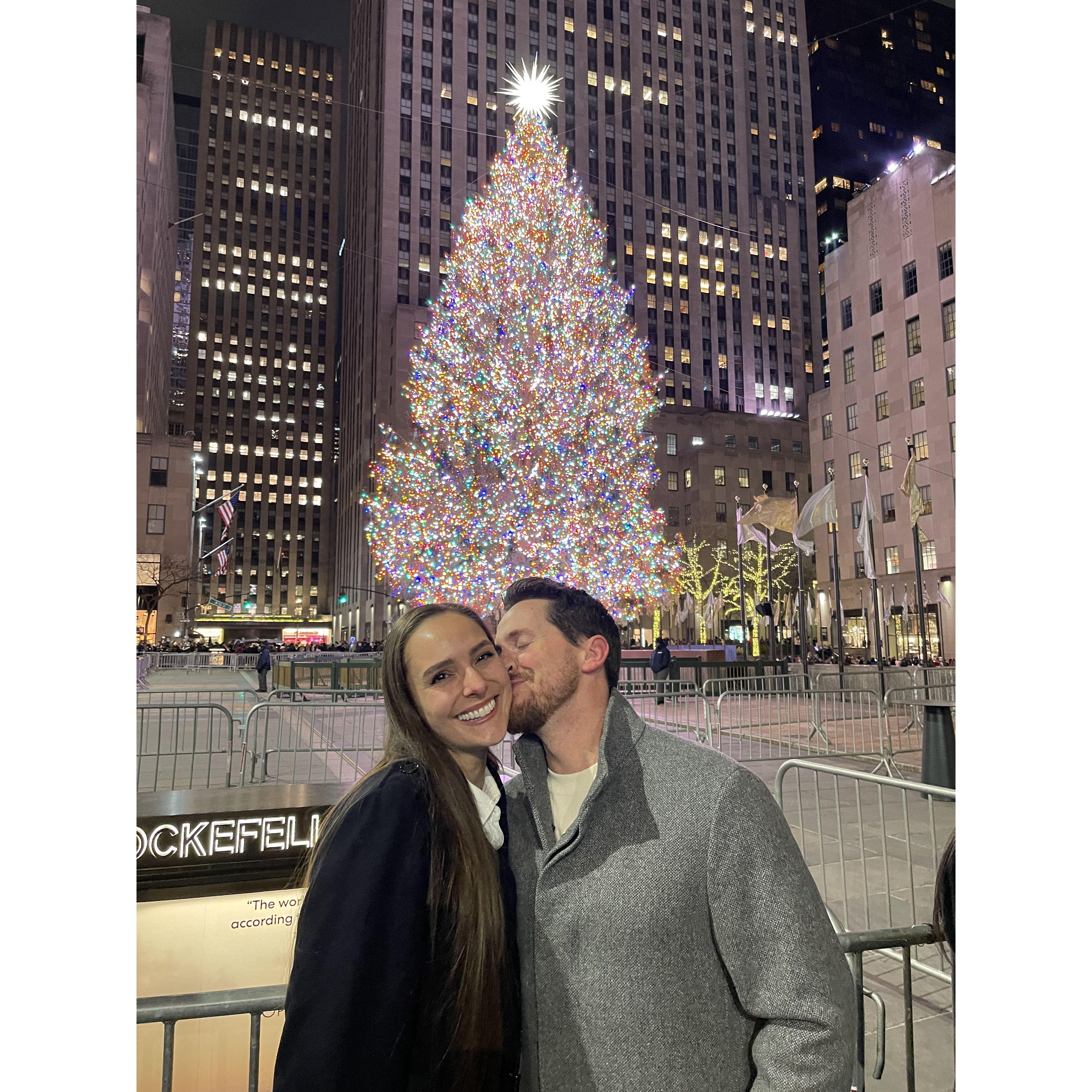 Michael braved the Rockefeller Center at Christmas all because Victoria had never seen the famous tree