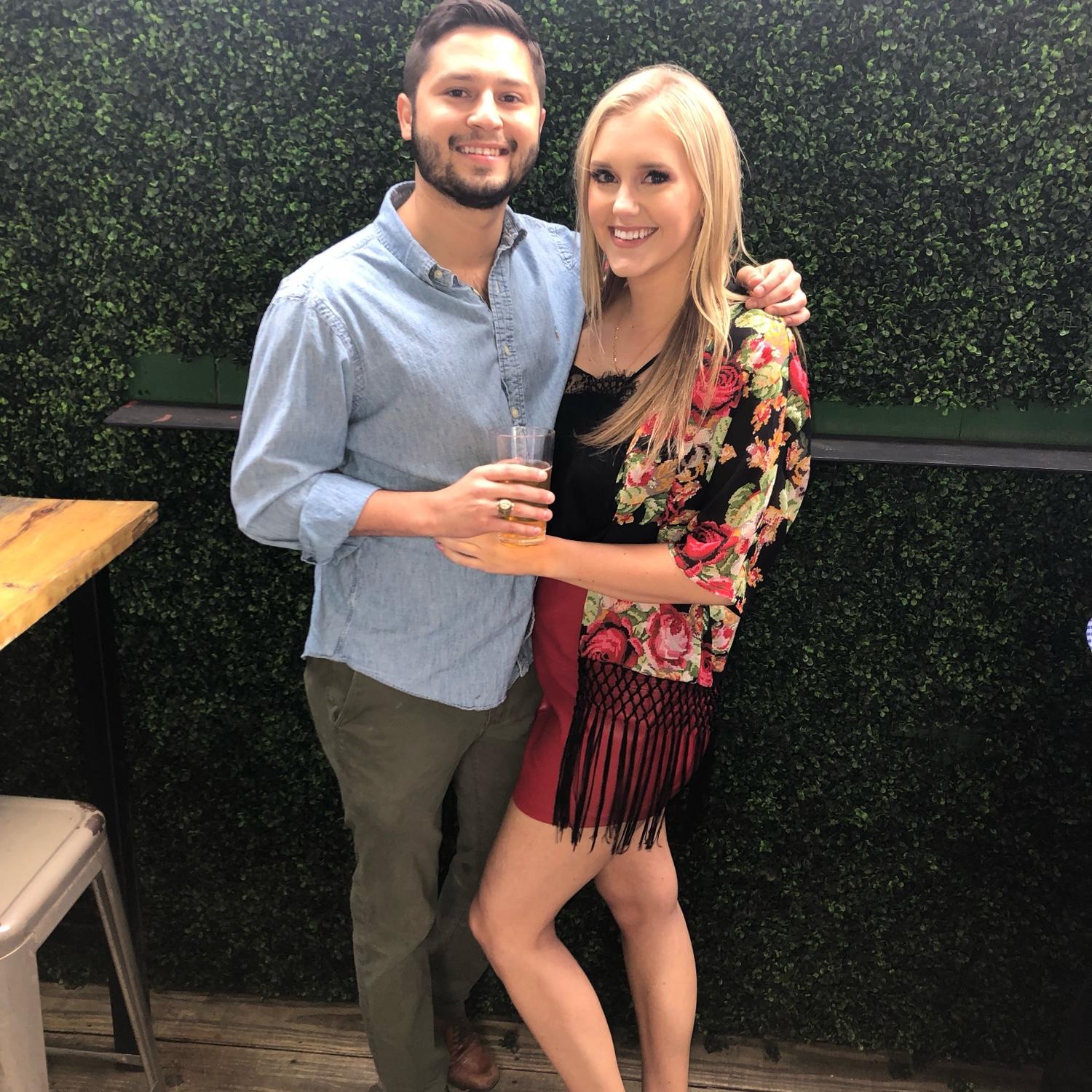 Our first photo as boyfriend and girlfriend in 2019