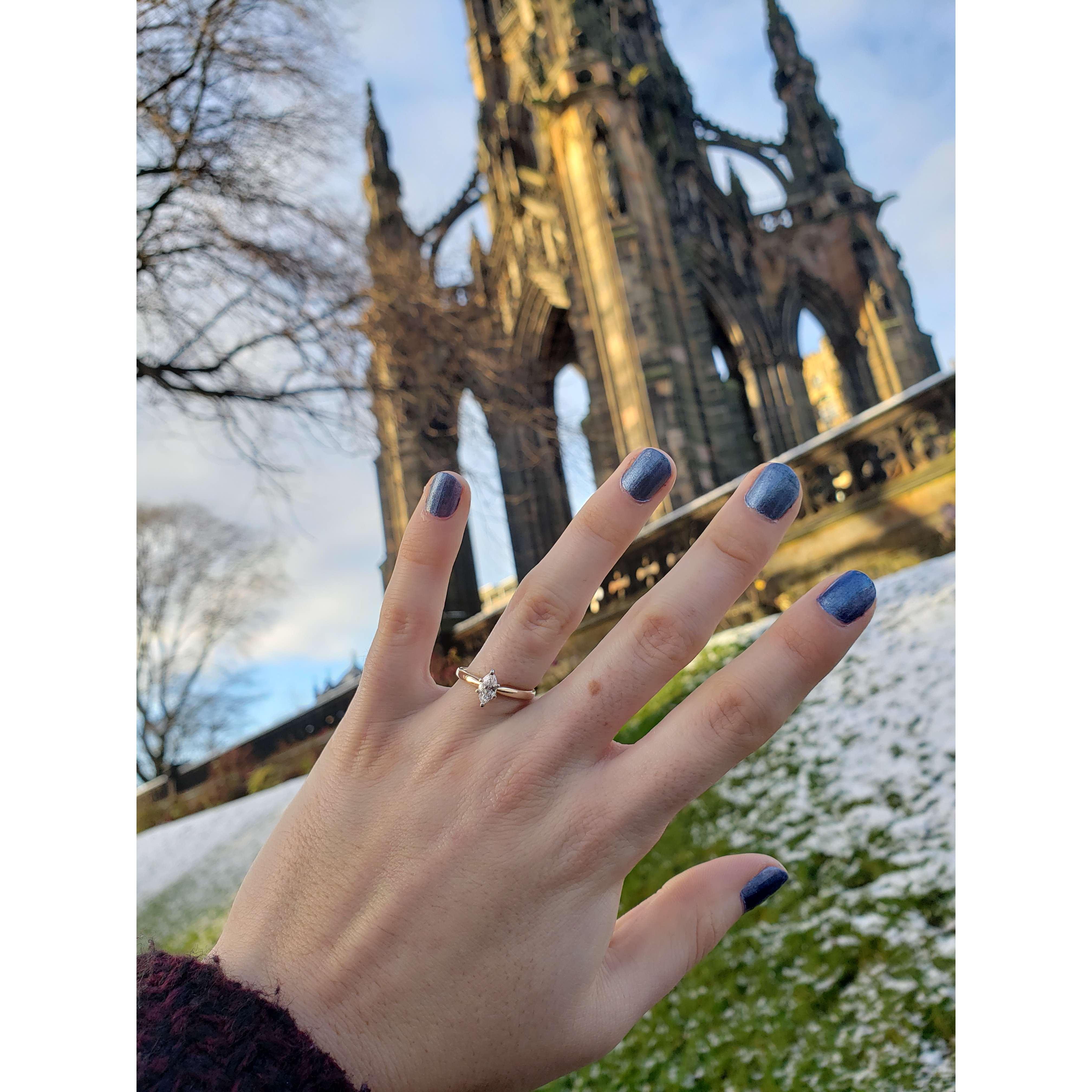 The ring at Scott Monument in Edinburgh (2020)